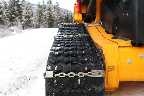 log chain skid steer tracks|skid loader chains.